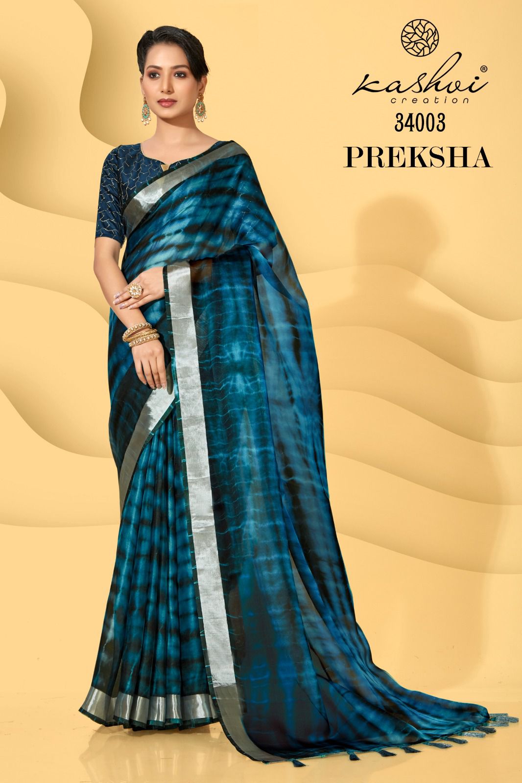 Kashvi Preksha Ethnic Wear Wholesale Georgette Printed Sarees Catalog